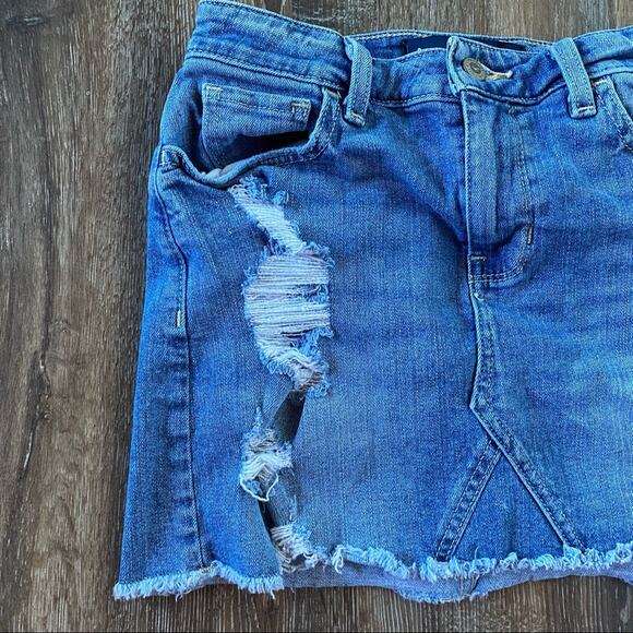 Hollister Distressed High-Rise Vintage Stretch Skirt Size 0 - Picture 5 of 10